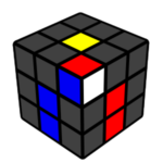 The white-red-blue corner is between the red and blue centers.